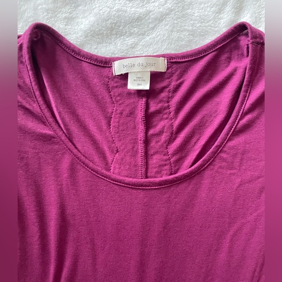 Belle Du Jour Fuchsia Short Sleeve Tee - Picture 3 of 3